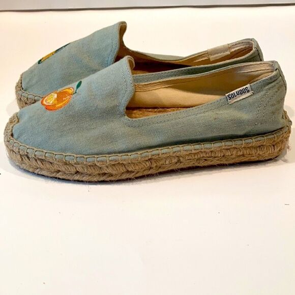 Soludos Blue Wine Orange Embroidered Espadrilles 6.5 - Picture 4 of 10